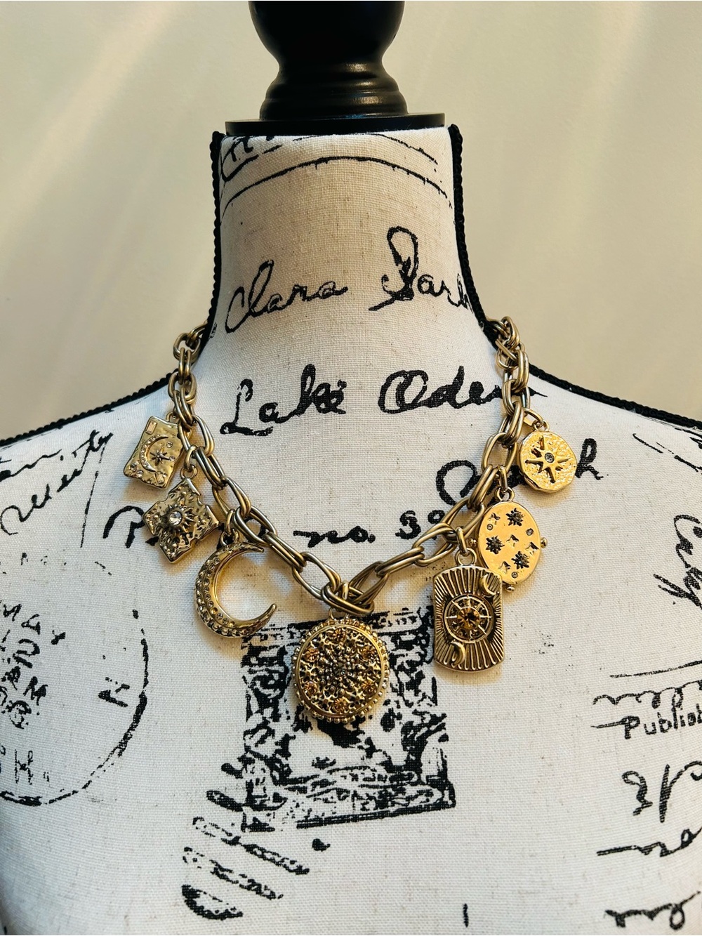 CHICO’S $90 Gold Celestial Charm Necklace